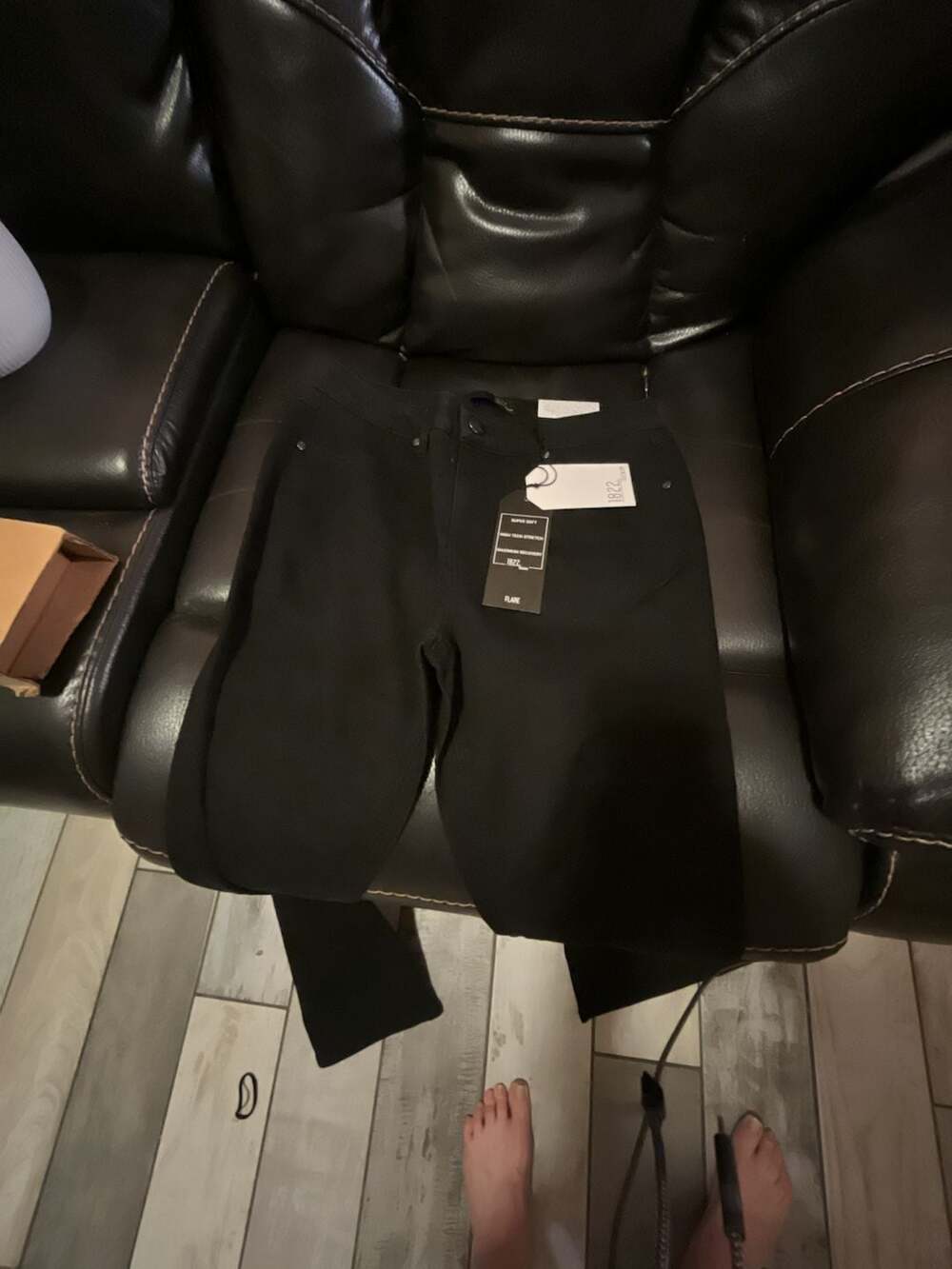 1822 Denim Black Flare Pants Jeans Size 10